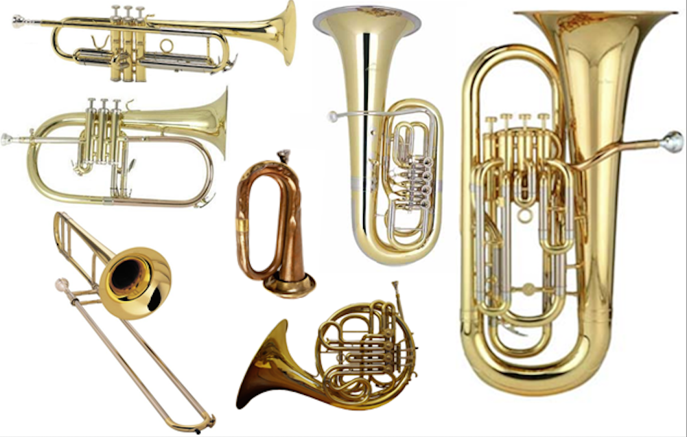 Lijst van populaire koperen blaasinstrumenten in de muziekwereld